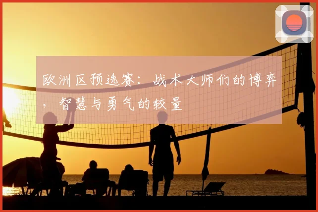 欧洲区预选赛：战术大师们的博弈，智慧与勇气的较量